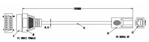 Переходник Honda 3PIN для N3Line Переходник Honda 3PIN для N3Line