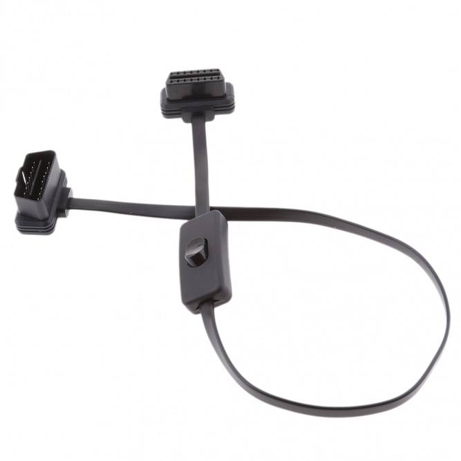 Удлинитель OBD2 60 см. с выключателем питания